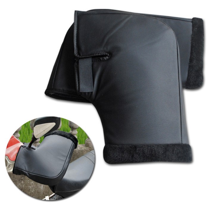 대림 VF100전용 오토바이토시 방수 방한 PU가죽소재 따뜻한 기모안감, 블랙대구경