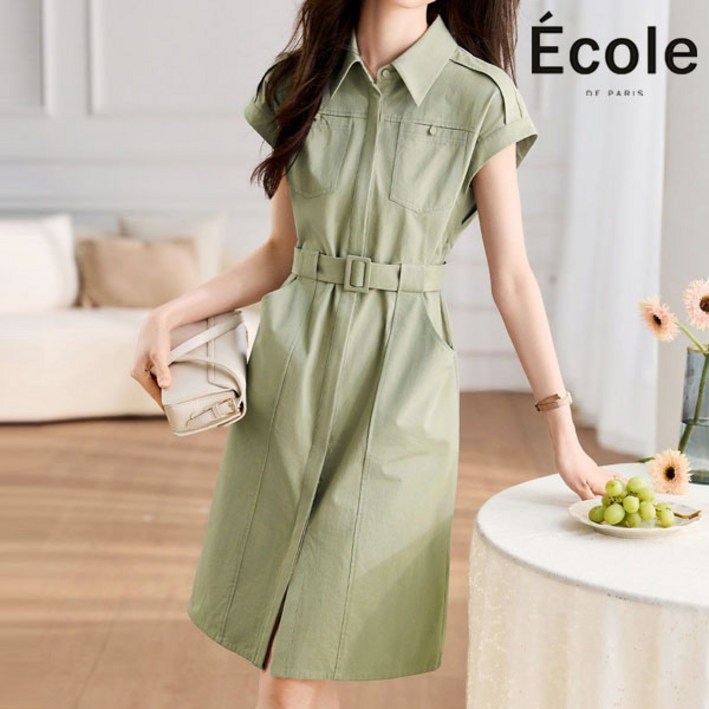 에꼴드파리 멜번 카라 원피스 F45WOB007Z