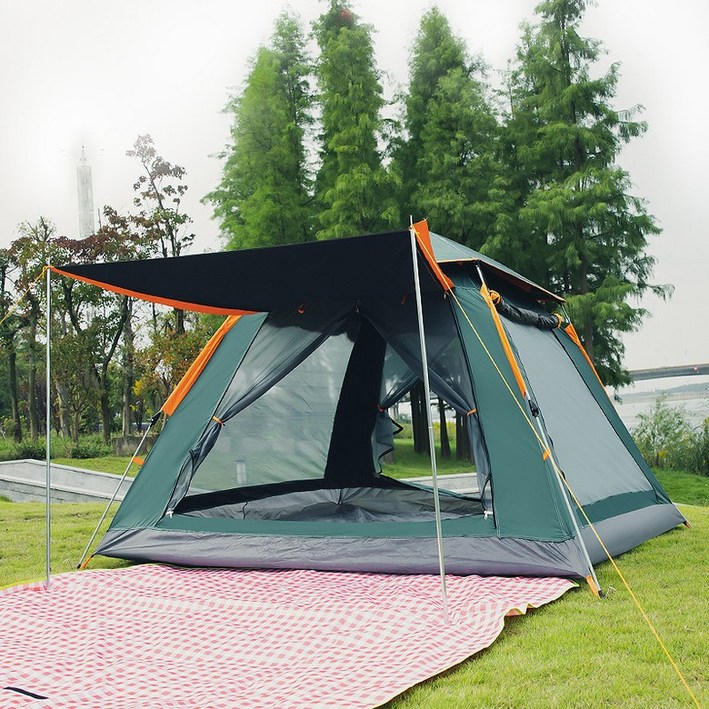 STARRY 캠핑 원터치텐트 방수 자외선 차단 텐트45인용, 대형240cmx240cm