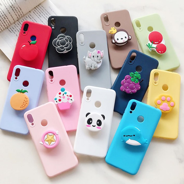 사은품/갤럭시 A14 A54 와이드6 A23 A33 A32 귀여운 핑거 그립톡 핸드폰 거치대 모음 단색 무지 실리콘 젤리 케이스