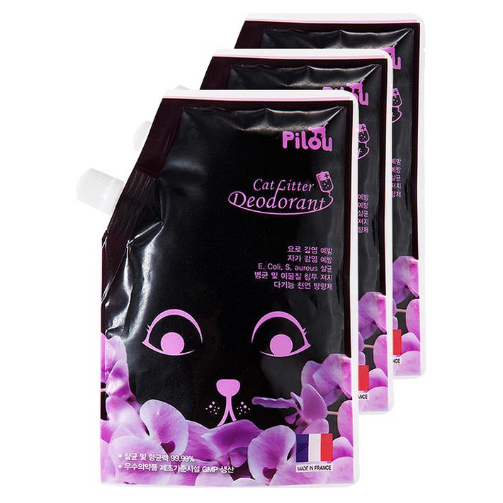필루 데오드란트 고양이 탈취제 라벤더향, 300g, 3개