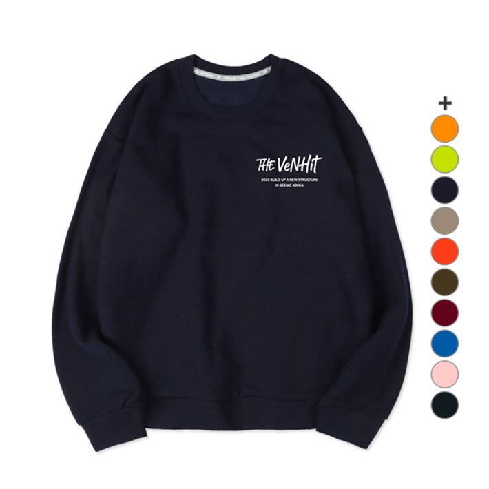 벤힛 스트릿 로고 세미 오버핏 특양면 맨투맨