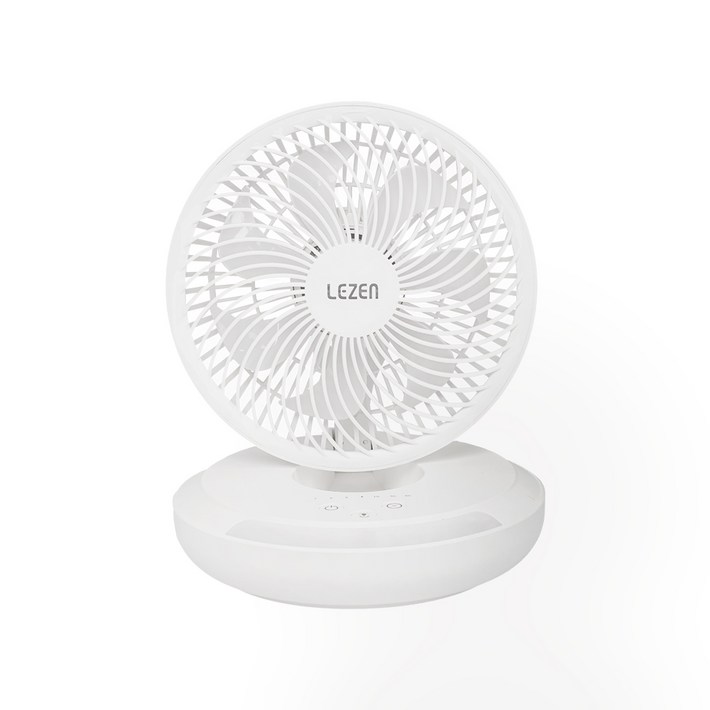 르젠 BLDC 분리세척 무드등 디자인 무선 탁상용 선풍기 LZEFWL600
