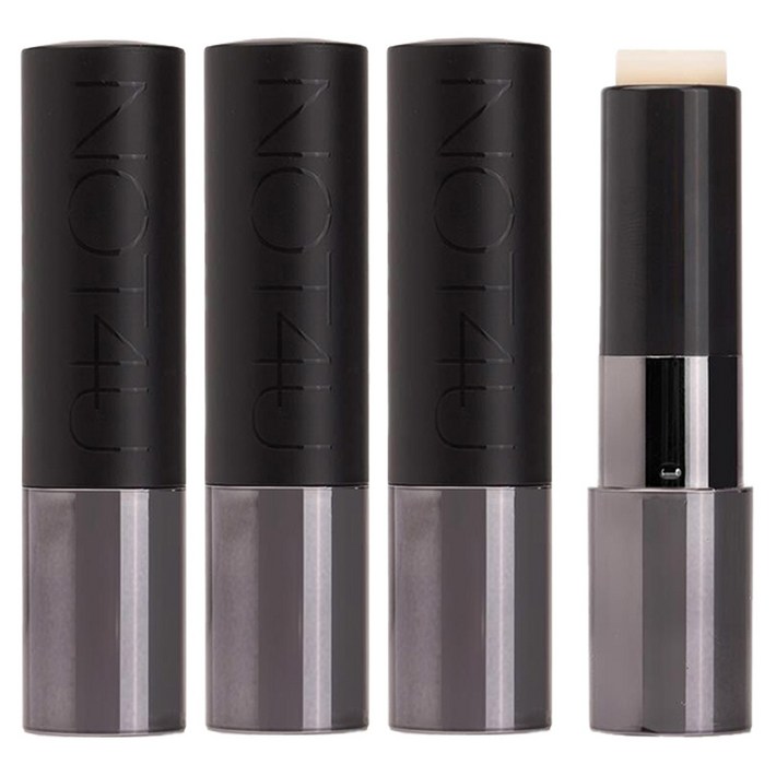 낫포유 남성용 키스밤 포 맨 립밤, 3개, 혼합색상, 3.6g