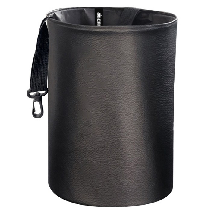 카템 차량용 접이식 방수 휴지통, 블랙, 1개