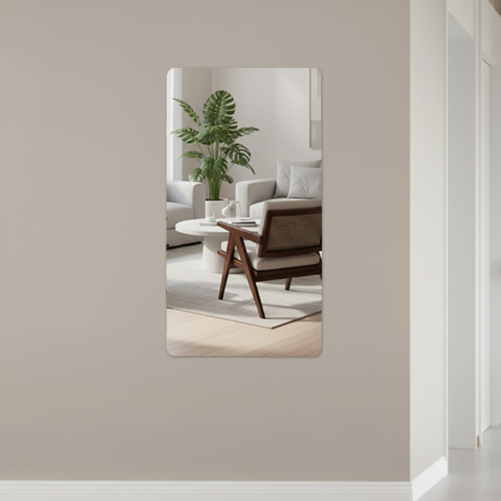 코멧 벽에 붙여서 사용하는 아크릴 거울 30 x 60 cm