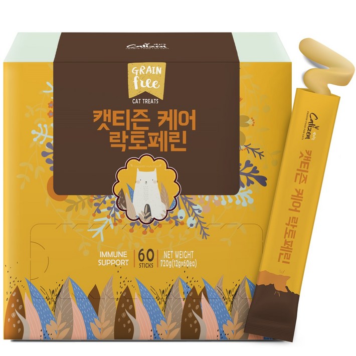 캣티즌 케어 락토페린 고양이 영양제 츄르, 닭, 720g, 1개 캣티즌 케어 락토페린 고양이 영양제 츄르, 닭, 720g, 1개