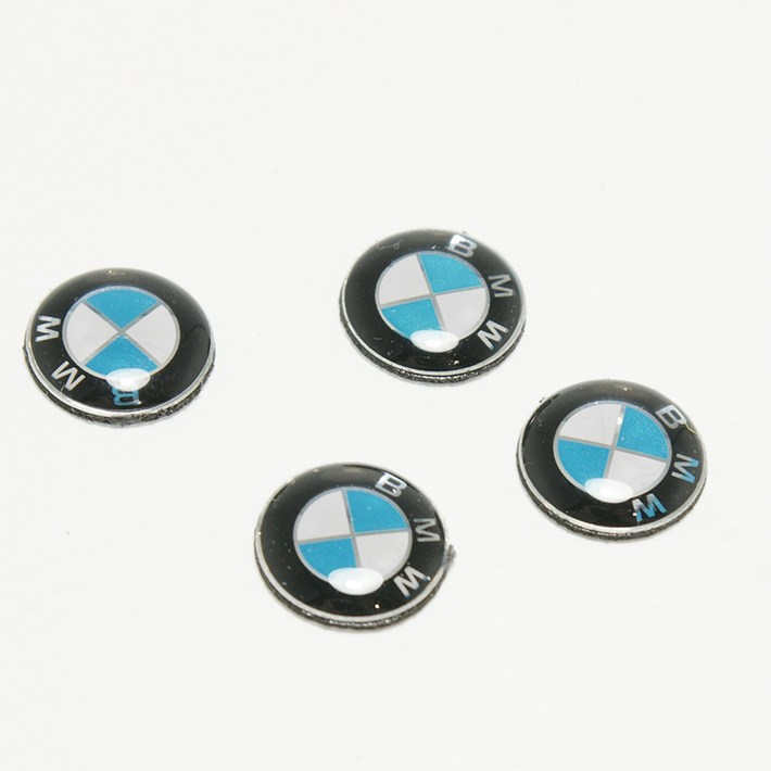 BMW 원형 로고 스티커, 혼합색상, 4개 BMW 원형 로고 스티커, 혼합색상, 4개