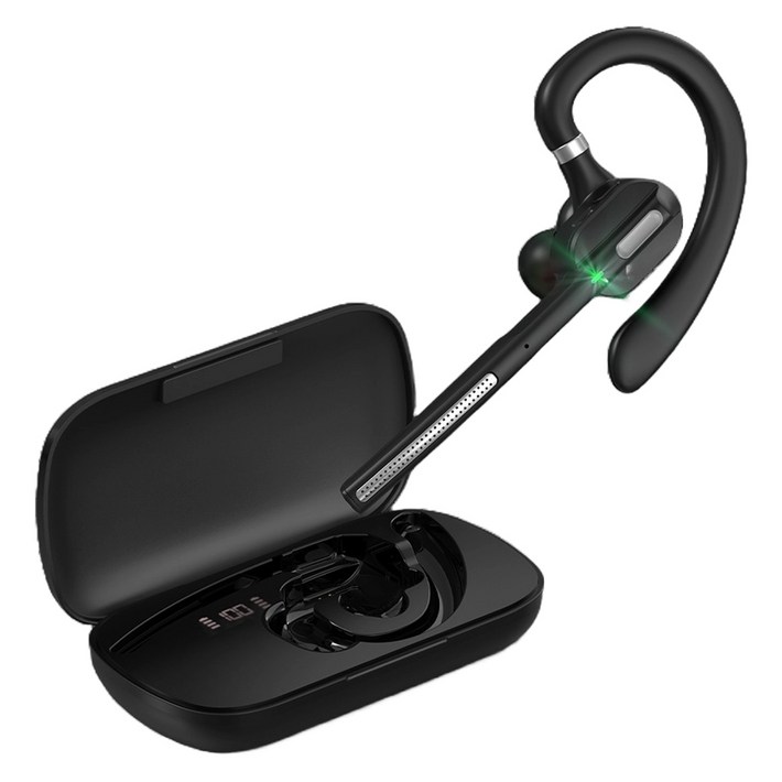 엠지텍 통화용 2대 멀티포인트 퀄컴 APTX코덱 무선 블루투스 이어폰, CALL 6000, 블랙