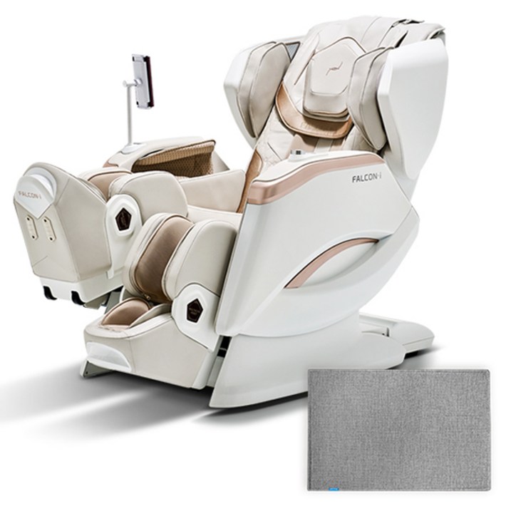 바디프랜드 팔콘i 안마의자  러그 세트 방문설치, 웜그레이지안마의자, 랜덤발송러그, BFK6000