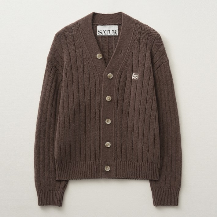 세터 남녀공용 파로 오버 사이즈 부클 가디건 SA223MKC42