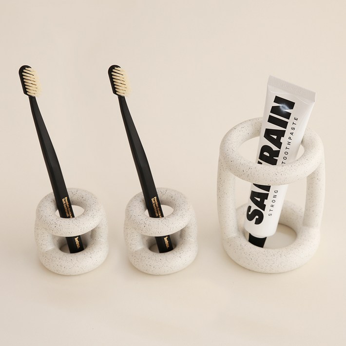 달팽이리빙 몽글몽글 칫솔꽂이 S 2p  L 세트, 오레오, 1세트