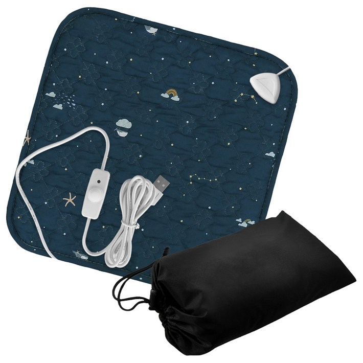 한일전기 밤하늘고래 1인용 USB 양면 방석