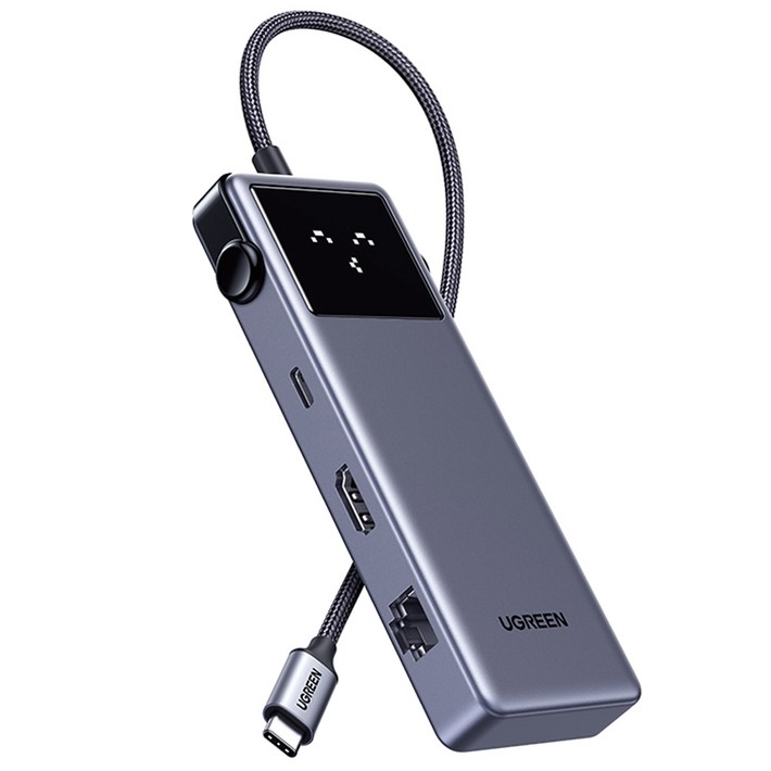 유그린 UNO 시리즈 7in1 HDMI PD 인터넷 랜카드 USB 멀티허브 독 CM88845155, 혼합색상, 1개