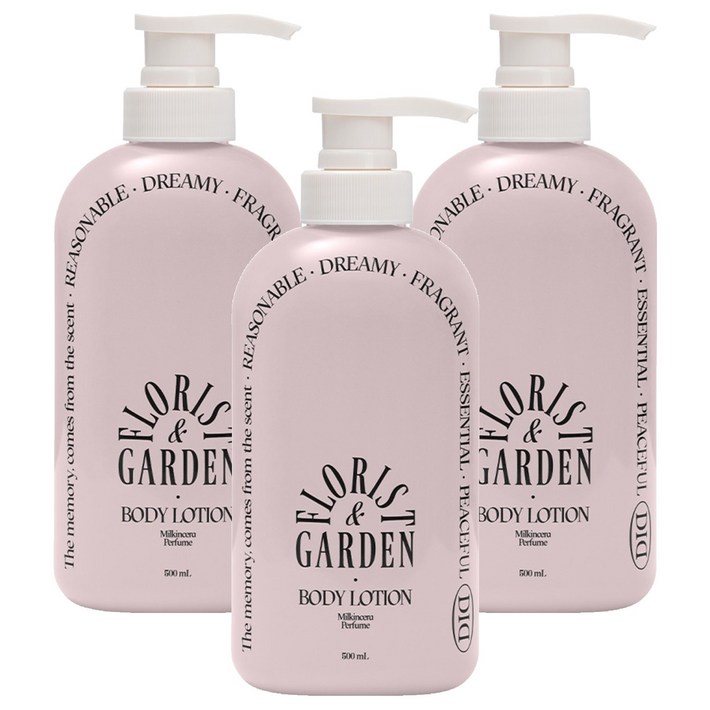 오디드 밀크인세라 퍼퓸 바디로션 플로리스트가든향, 500ml, 3개