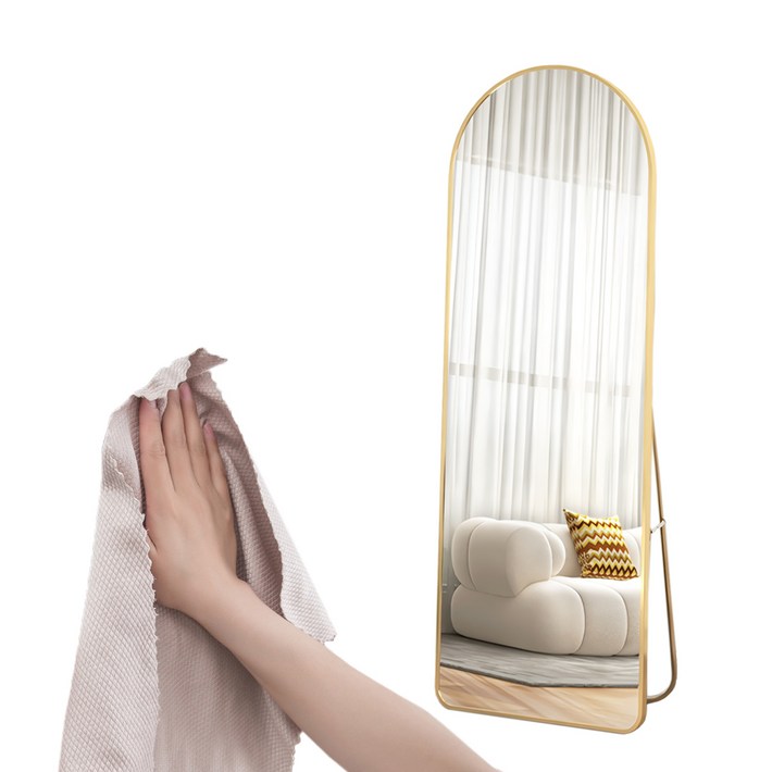 엠디유마켓 프리미엄 2in1 대형 아치형 전신거울  글라스타월 세트