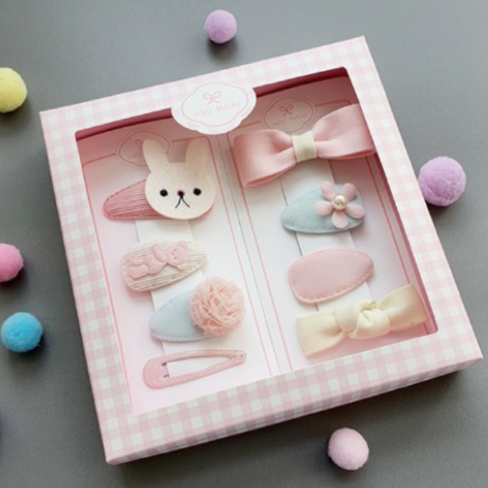 미니푸치 딜라이트 베이비 똑딱핀 집게핀 8종 선물세트