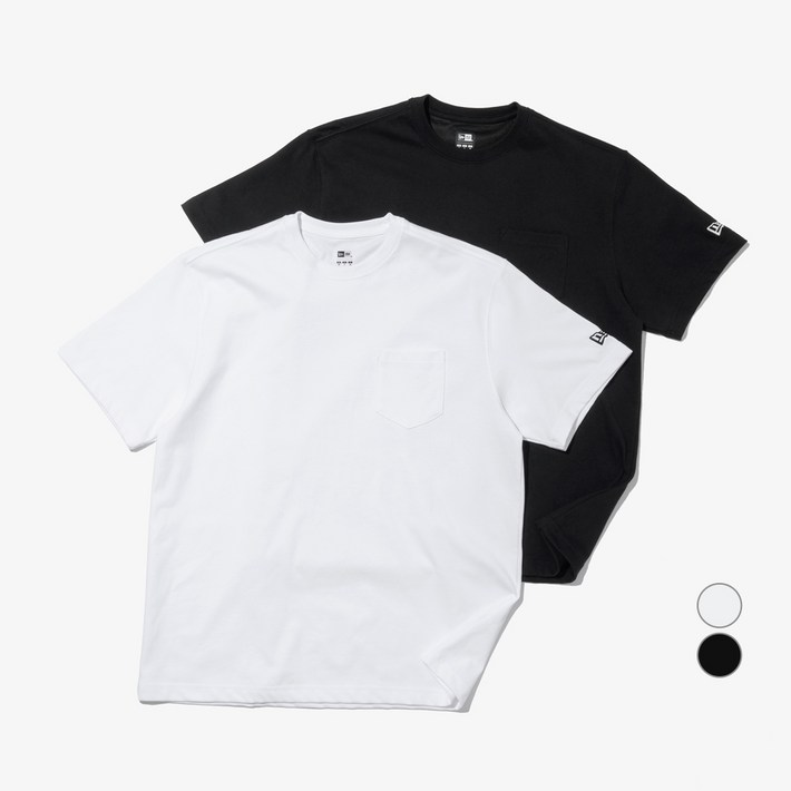 뉴에라 남녀공용 AP 에센셜 포켓 반팔 티셔츠 2p RS43