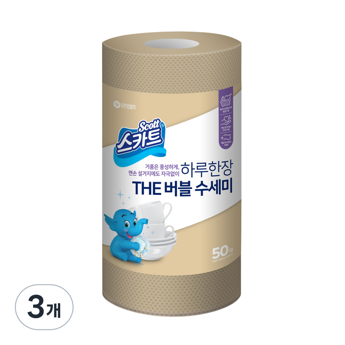 스카트 The 버블 일회용 수세미 50p