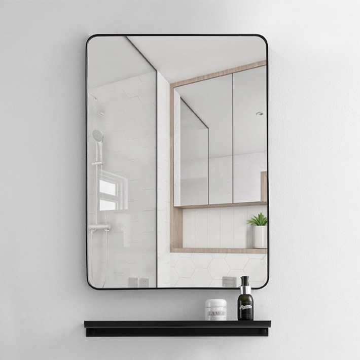 인뮤즈 알루미늄 사각 벽거울, 블랙