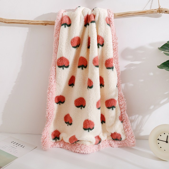 파스텔펫 반려동물 피치 극세사 담요