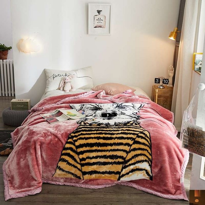 두툼 따뜻 옛날 밍크담요 24종 겨울 호랑이 할머니담요 초대형 레트로 극세사 이불