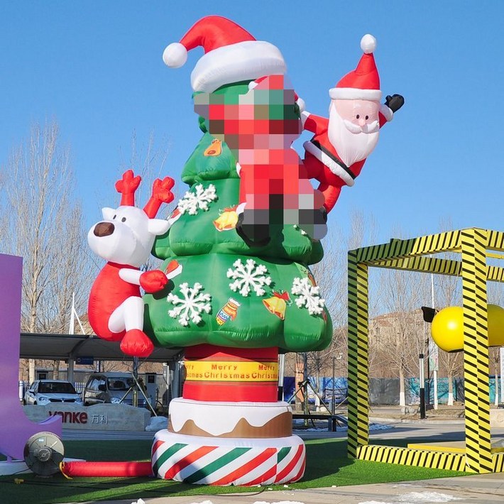 크리스마스트리 조형물 성탄절 트리 에어풍선 공기조형물 데코풍선 루돌프 산타 산타클로스