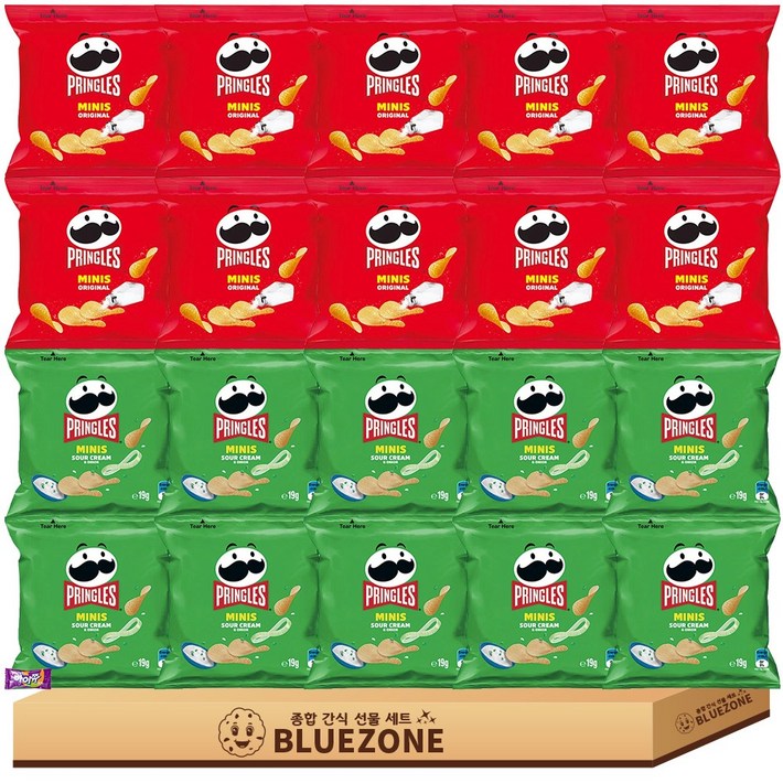 감자 과자 A세트 프링글스 어니언19g  오리지널 19g x10, 19g, 1개