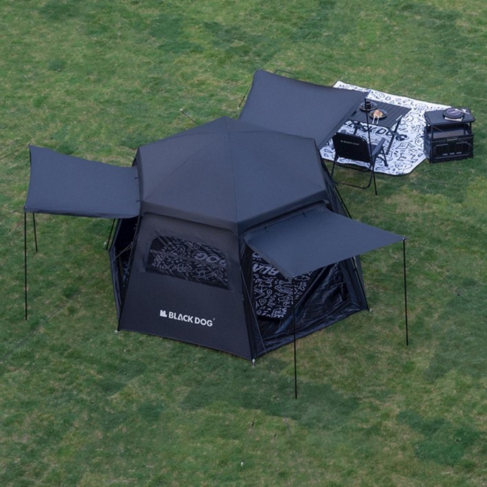 BLACKDOG 블랙독 캠핑 자동 텐트 육각형 원터치 오토 텐트 그늘막 돔 쉘터 CBD2300QT012