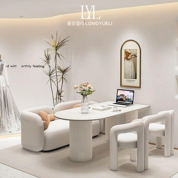 반원식탁 반타원 카페 식당 식탁 다이닝 반원형