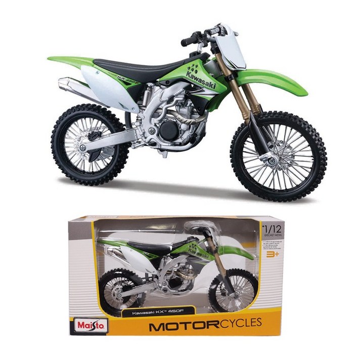 마이스토 112 가와사키 KX 450F 그린 모형오토바이 피규어 다이캐스트