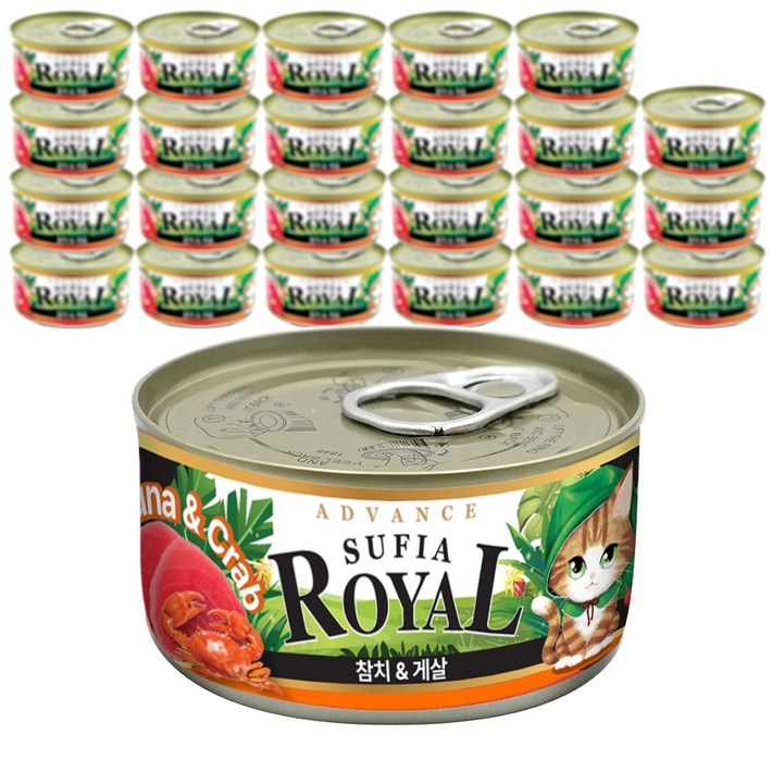 어드밴스 로얄 수피아 5종 170g x 24개입 고양이 캔 길냥이 통조림 간식, 24개, 170g, 수피아 콤보