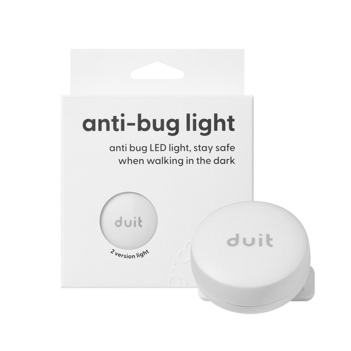 두잇 강아지 해충방지 야간산책 LED 클립 안티버그라이트, 화이트, 1개