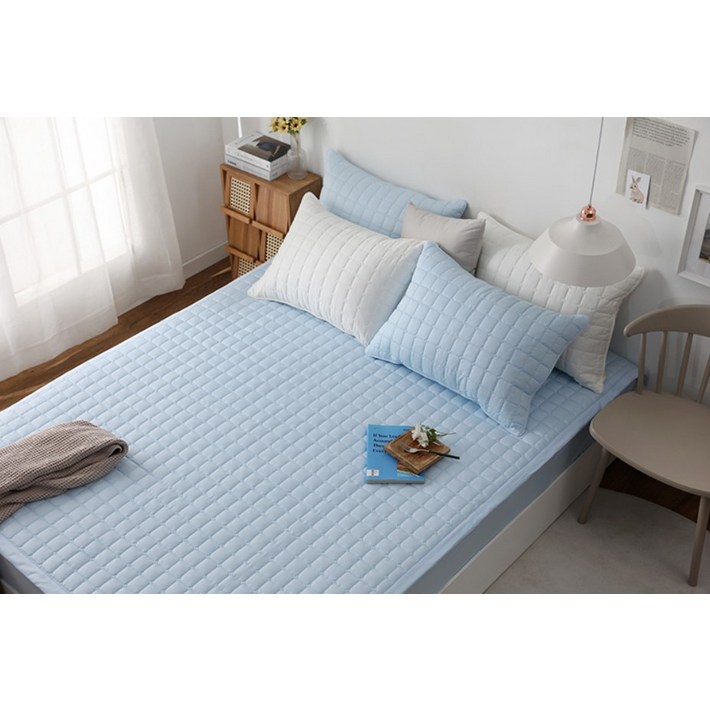 국산 순면 누빔 침대패드 SS Q 진드기차단 알러지케어