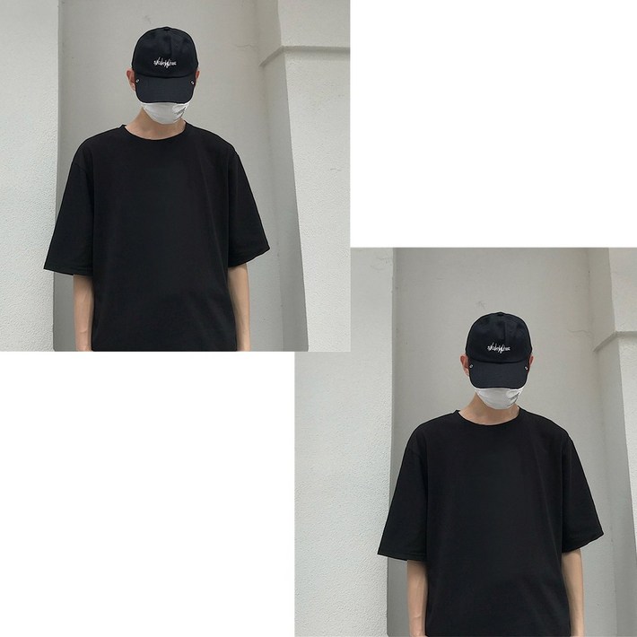 더베이직샵 남녀공용 코마사 20수 순면 2장세트 기본 스탠다드 라운드 반팔 티셔츠