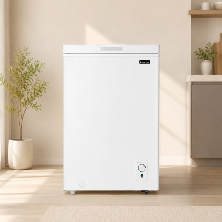 매직쉐프 145L 다목적 냉동고 심플 친환경 냉매 소형 미니 급속 가정용 업소용, MCFS1450W, 화이트