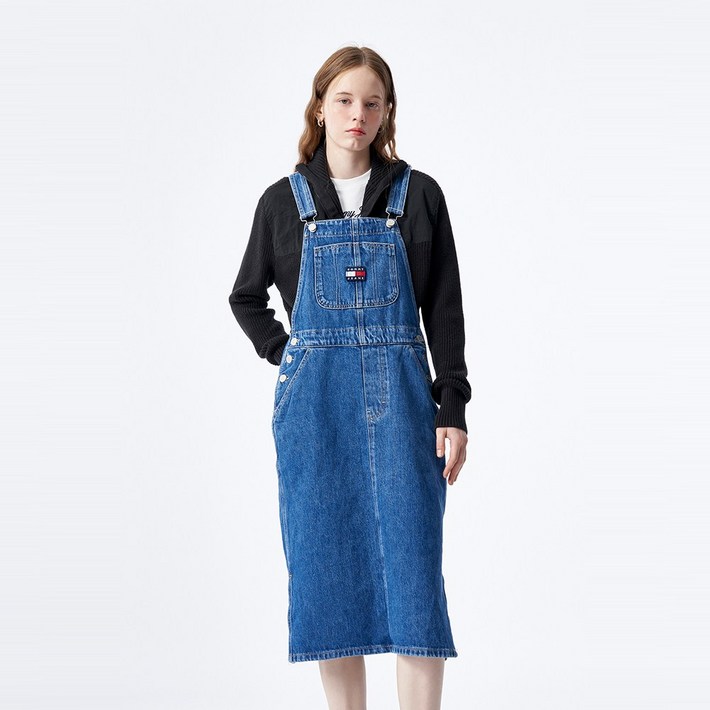 타미힐피거 미디 덩가리 원피스 T32D7WOP40TWT11A4