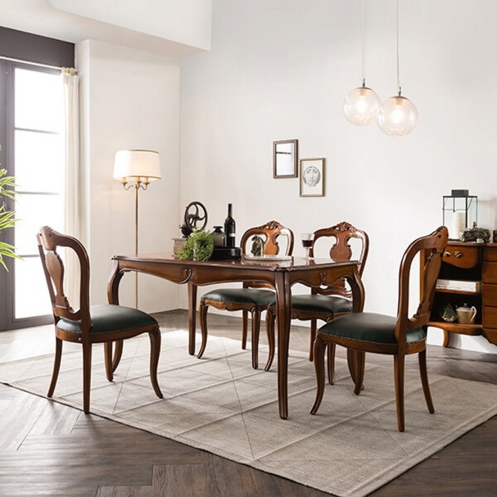 더리체 무료배송 클래식 엔틱가구 보노 엔틱 4인 식탁테이블