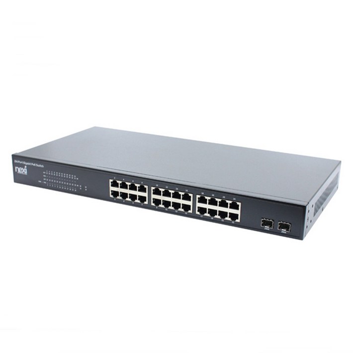 NEXI 24포트 PoE스위칭허브 기가비트 350W 2포트SFP NEXI 24포트 PoE스위칭허브 기가비트 350W 2포트SFP