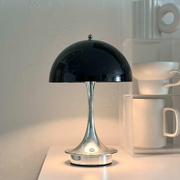 도르리 스텐 무드등 루이스 포터블 터치 감성 미니 램프 쇠테리어, 블랙