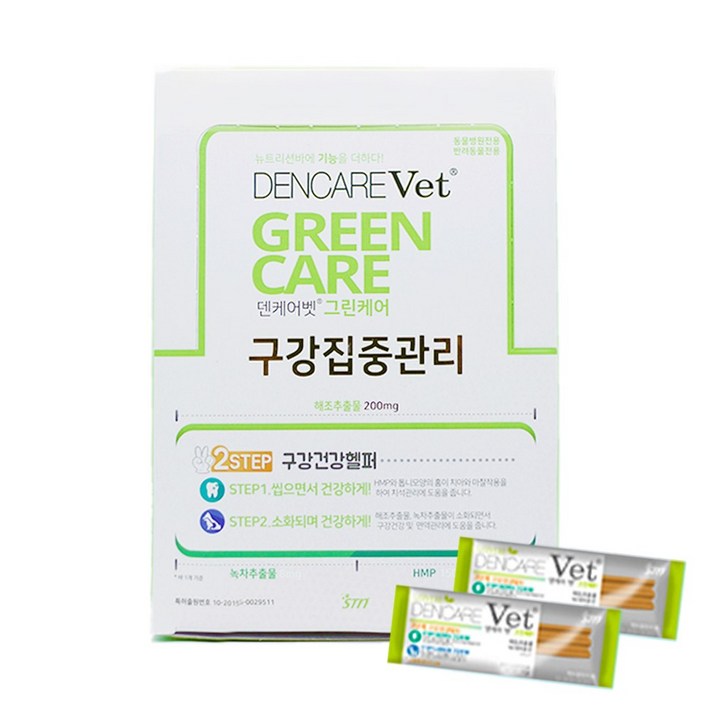 DENCARE Vet 덴케어벳 그린케어 덴탈껌, 30개, 그린케어