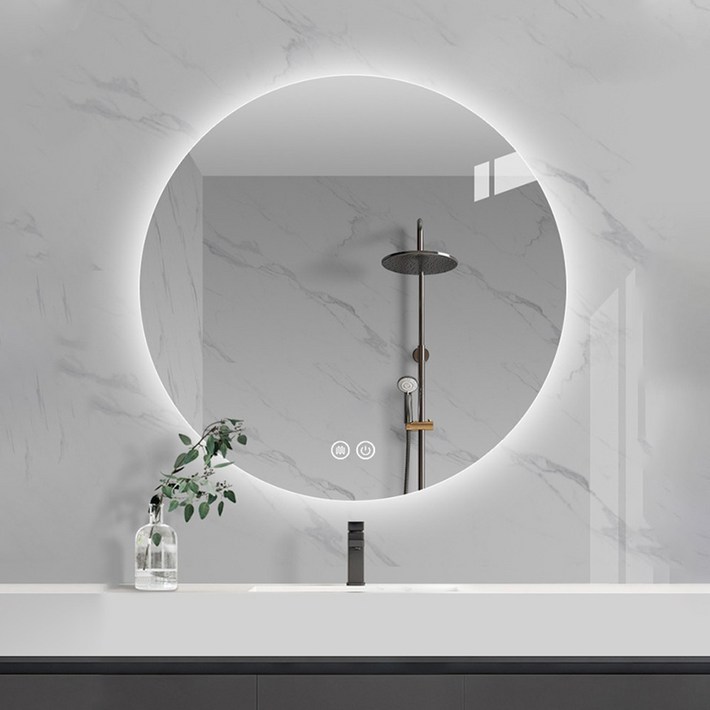 간접조명거울 원형 간접조명 스마트 LED 거울 화장실거울 욕실거울 벽거울