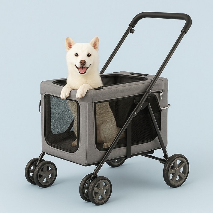 파파스 강아지 유모차 개모차 대형견 중형견 고양이 펫 트레일러