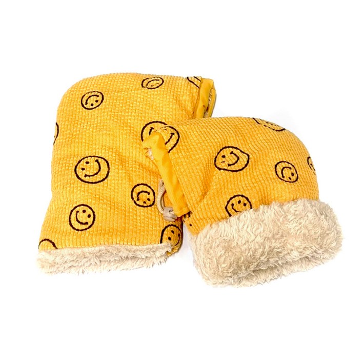 발통마켓 스마일 킥보드 핸드워머 자전거 겨울 핸드머프 핸들커버 마이크로킥보드, 1세트