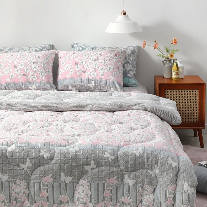 수젠하우스 데이지 밍크 극세사 차렵 이불 침구 국내제작