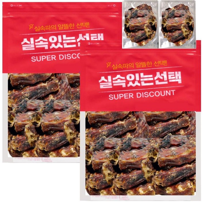 실속있는선택 오리뼈간식 대용량 500g 또는100g추가 선택, 2개, 오리목뼈500g100g