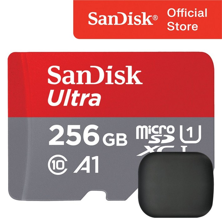 샌디스크 울트라 A1 마이크로 SD 카드 메모리 보관 케이스, 256GB, 1개