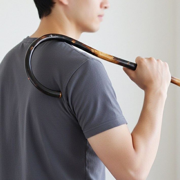 앙플러스 목 어깨 등 안마봉 롱 갈고리 마사지기