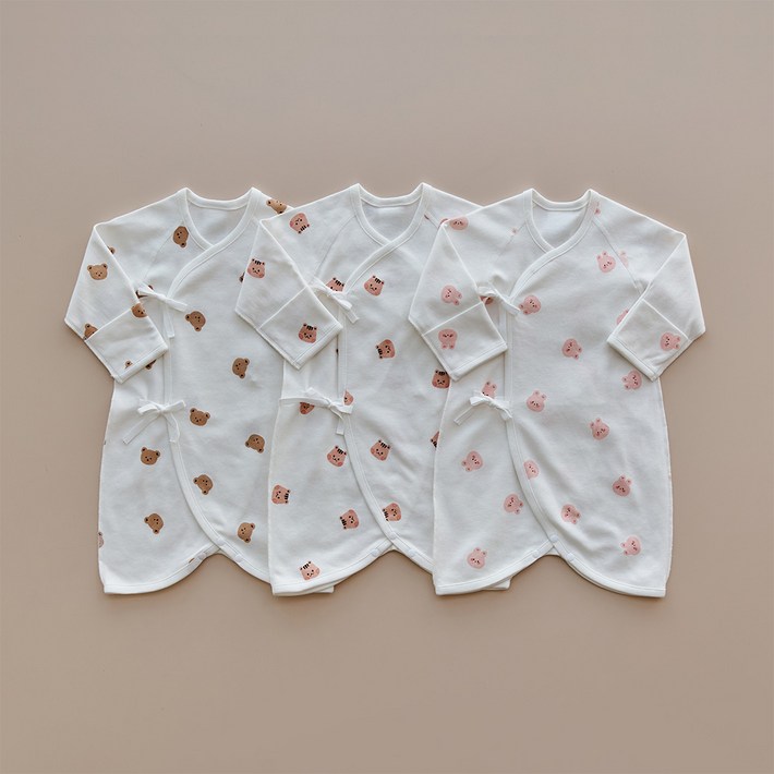 돗투돗 동물친구들 퓨어코튼 신생아 베냇가운 배냇저고리