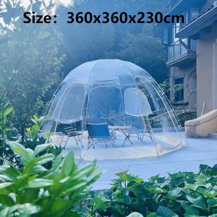 불멍쉘터 투명 사계절용 야외 투명한 가시성 있는 캠핑 텐트 접이식 휴대용 가족 관광 방수 대형 자연 하이킹 장비